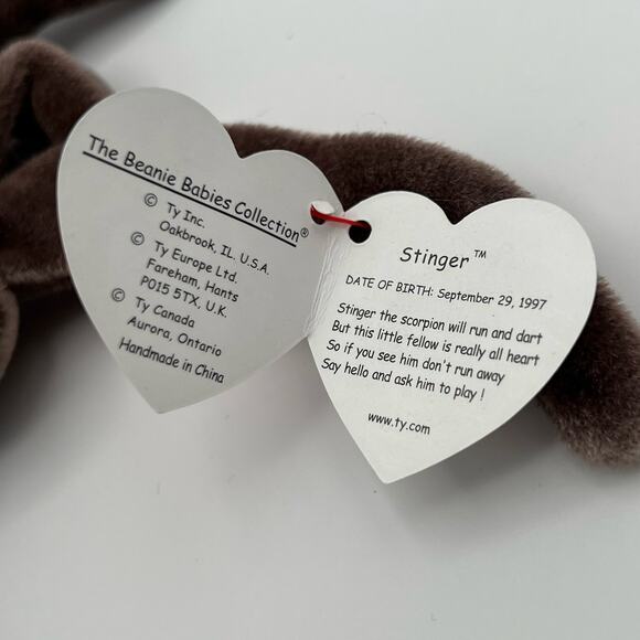 TY 1997 Beanie Baby Brown Stinger 8 in. - Picture 2 of 6